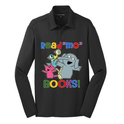 Read Mo Book Cute School Teacher Librarian Elephant Pigeon Silk Touch Performance Long Sleeve Polo