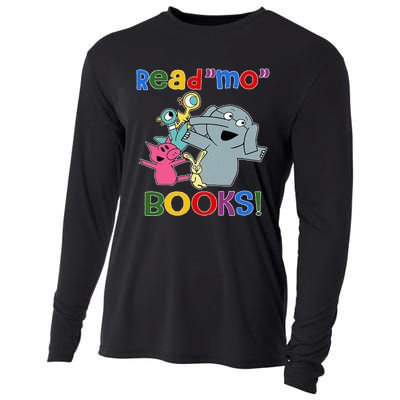 Read Mo Book Cute School Teacher Librarian Elephant Pigeon Cooling Performance Long Sleeve Crew