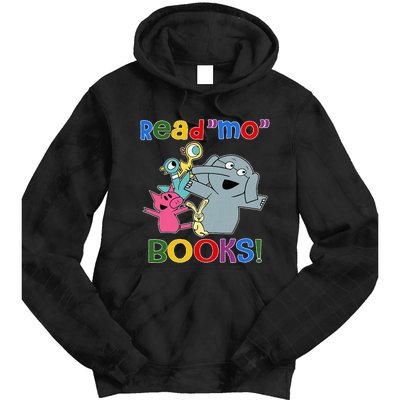 Read Mo Book Cute School Teacher Librarian Elephant Pigeon Tie Dye Hoodie