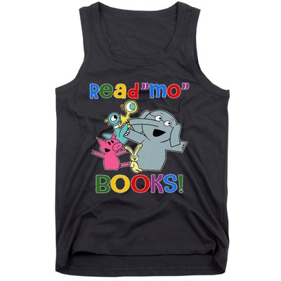 Read Mo Book Cute School Teacher Librarian Elephant Pigeon Tank Top