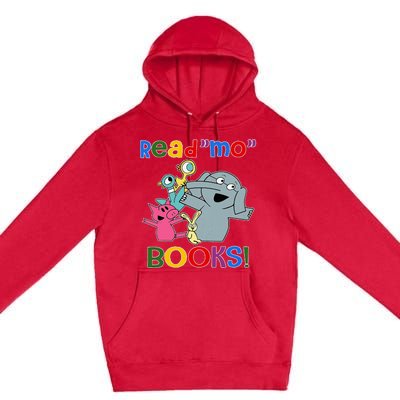 Read Mo Book Cute School Teacher Librarian Elephant Pigeon Premium Pullover Hoodie