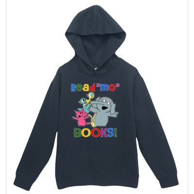 Read Mo Book Cute School Teacher Librarian Elephant Pigeon Urban Pullover Hoodie