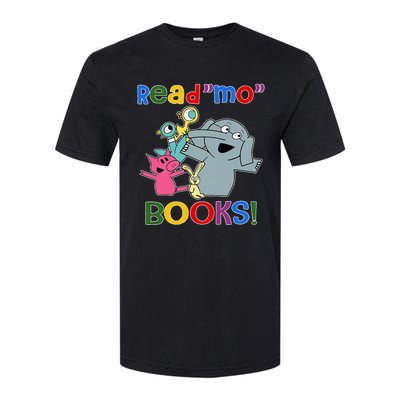 Read Mo Book Cute School Teacher Librarian Elephant Pigeon Softstyle CVC T-Shirt