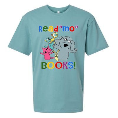 Read Mo Book Cute School Teacher Librarian Elephant Pigeon Sueded Cloud Jersey T-Shirt