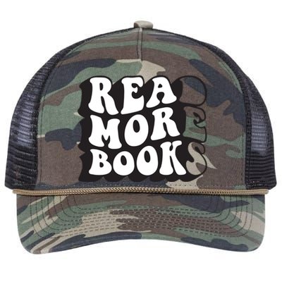 Read More Books Retro Funny Librarian Book Lovers Retro Rope Trucker Hat Cap