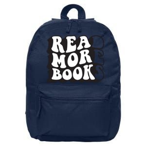 Read More Books Retro Funny Librarian Book Lovers 16 in Basic Backpack