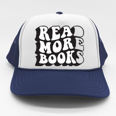 Read More Books Retro Funny Librarian Book Lovers Trucker Hat