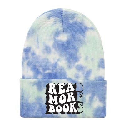 Read More Books Retro Funny Librarian Book Lovers Tie Dye 12in Knit Beanie