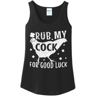 rub my cock for good luck Ladies Essential Tank