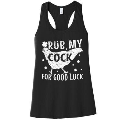 rub my cock for good luck Women's Racerback Tank