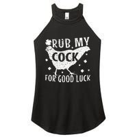 rub my cock for good luck Women's Perfect Tri Rocker Tank