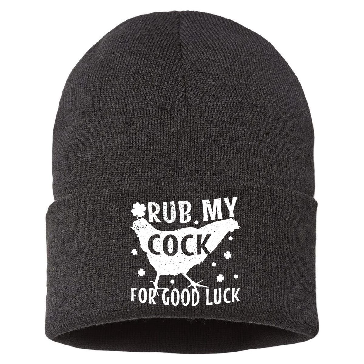 Rub My Cock For Good Luck Sustainable Knit Beanie