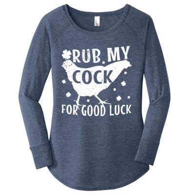 Rub My Cock For Good Luck Women's Perfect Tri Tunic Long Sleeve Shirt