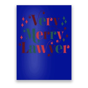 Retro Mid Century Modern Christmas Very Merry Lawyer Cute Gift Poster