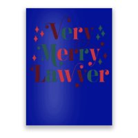 Retro Mid Century Modern Christmas Very Merry Lawyer Cute Gift Poster