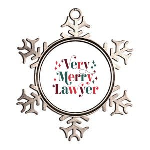 Retro Mid Century Modern Christmas Very Merry Lawyer Cute Gift Metallic Star Ornament