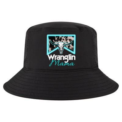 Rodeo Mama Cow Rodeo Mom Western Cowhide Wranglin Mama Cool Comfort Performance Bucket Hat