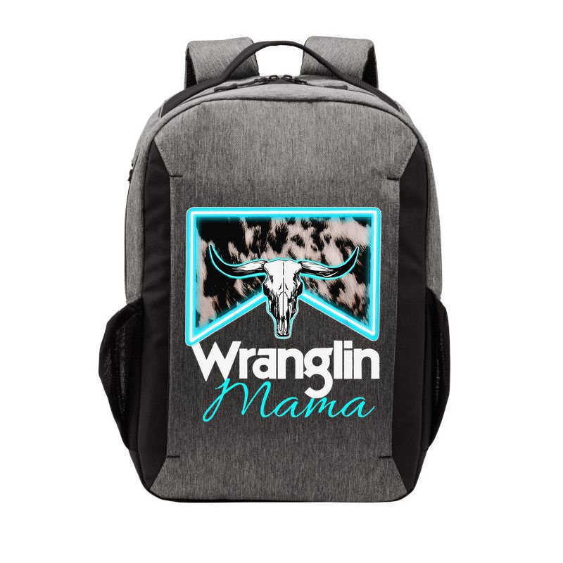 Rodeo Mama Cow Rodeo Mom Western Cowhide Wranglin Mama Vector Backpack