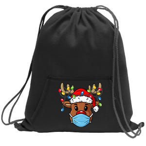 Reindeer Merry Christmas Funny Xmas Sweatshirt Cinch Pack Bag