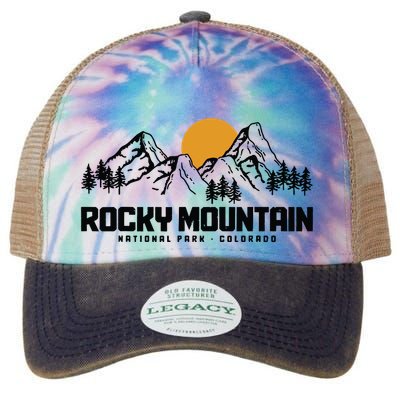 Rocky Mountains Colorado Vintage Hiking Nature National Park Legacy Tie Dye Trucker Hat