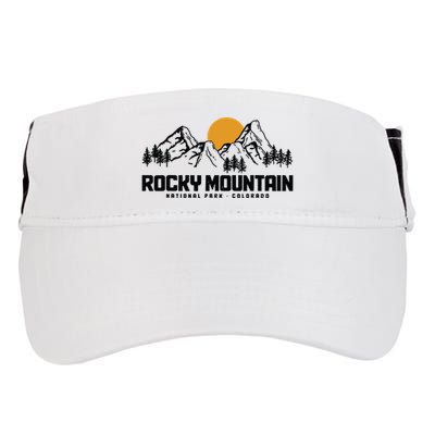 Rocky Mountains Colorado Vintage Hiking Nature National Park Adult Drive Performance Visor