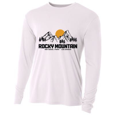 Rocky Mountains Colorado Vintage Hiking Nature National Park Cooling Performance Long Sleeve Crew