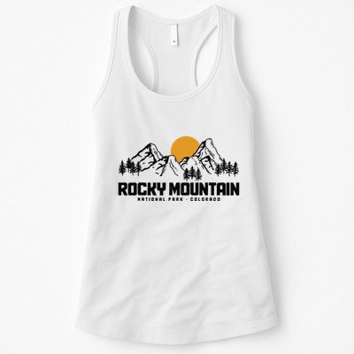 Rocky Mountains Colorado Vintage Hiking Nature National Park Womens Tank Top