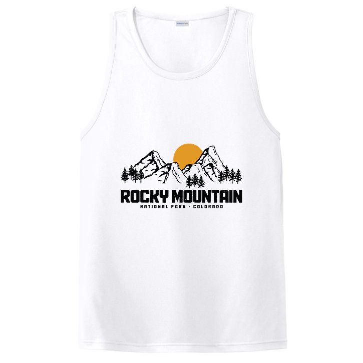 Rocky Mountains Colorado Vintage Hiking Nature National Park PosiCharge Competitor Tank