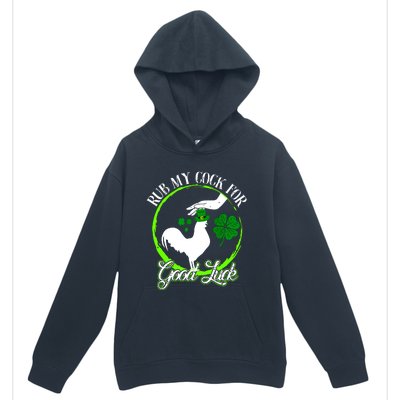 Rub My Cock For Good Luck St Patricks Day Irish Shamrock Urban Pullover Hoodie