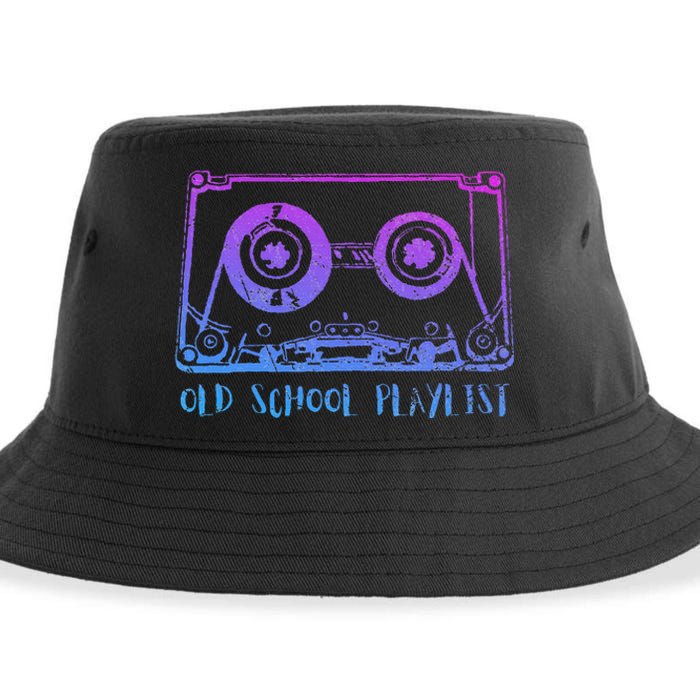 Retro Music Cassette Tape Mixtape. I Love The 80s Sustainable Bucket Hat