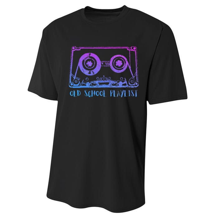 Retro Music Cassette Tape Mixtape. I Love The 80s Performance Sprint T-Shirt