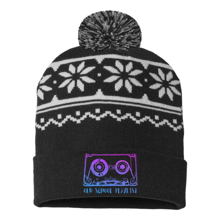 Retro Music Cassette Tape Mixtape. I Love The 80s USA-Made Snowflake Beanie