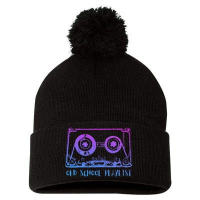 Retro Music Cassette Tape Mixtape. I Love The 80s Pom Pom 12in Knit Beanie