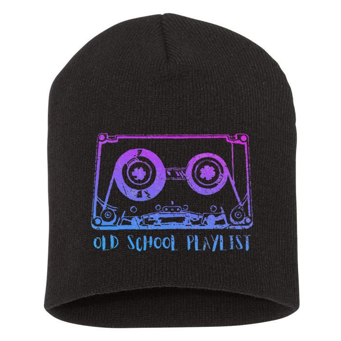 Retro Music Cassette Tape Mixtape. I Love The 80s Short Acrylic Beanie