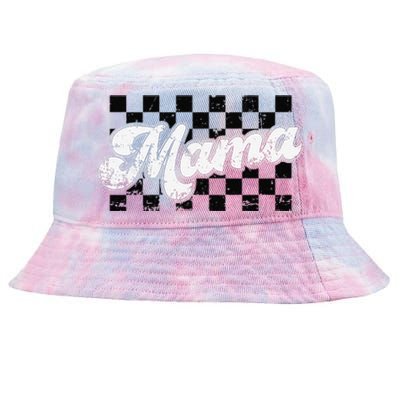 Retro Mama Checkered Vintage Mothers Day Mom Tie-Dyed Bucket Hat