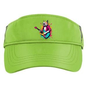 Roll Music Concert Festival Cat Playing Guitar Adult Drive Performance Visor