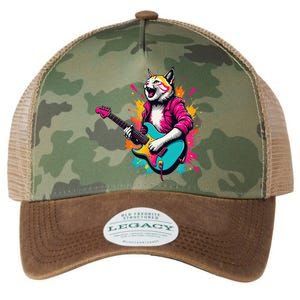 Roll Music Concert Festival Cat Playing Guitar Legacy Tie Dye Trucker Hat