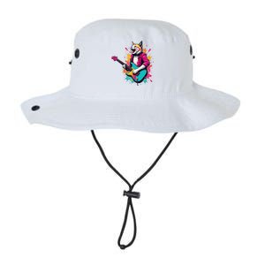 Roll Music Concert Festival Cat Playing Guitar Legacy Cool Fit Booney Bucket Hat