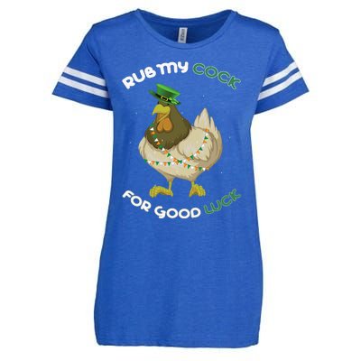 rub my cock for good luck st patrick's day chicken lover Enza Ladies Jersey Football T-Shirt