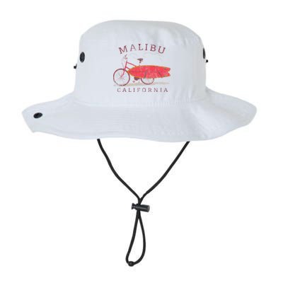 Retro Malibu California Surfing Fan Surfboard Bicycle Art Bucket Hat