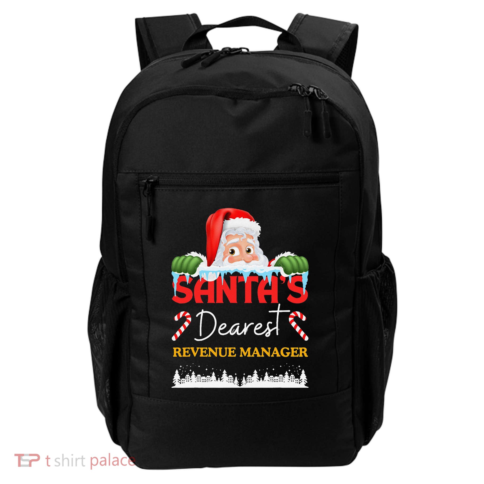 Revenue Manager Christmas Job Profession Santa Claus Daily Commute Backpack