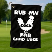 rub my cock for good luck Golf Towel