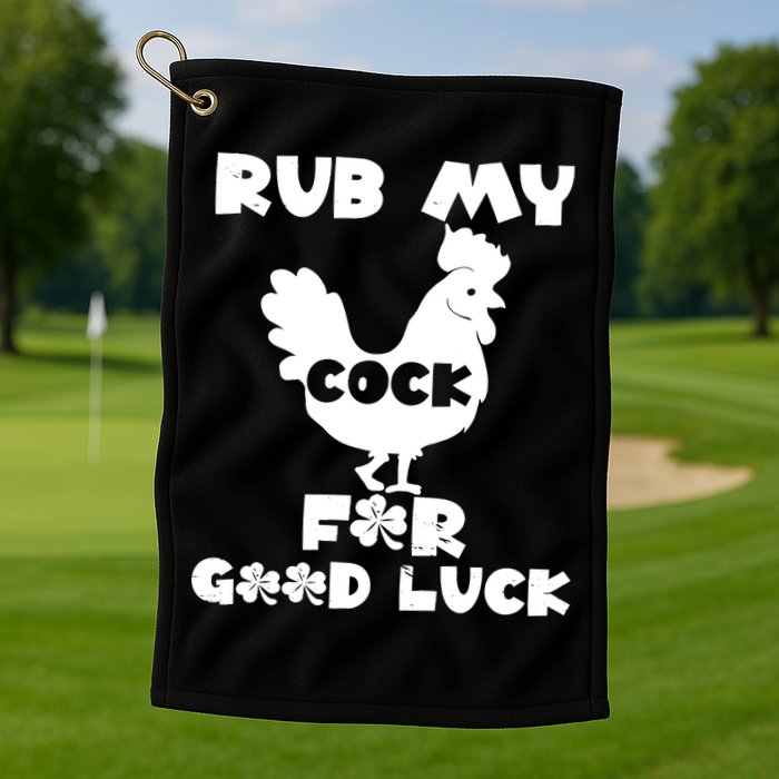 rub my cock for good luck Golf Towel