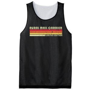 Rural Mail Carrier Funny Job Title Birthday Worker Idea Mesh Reversible Basketball Jersey Tank