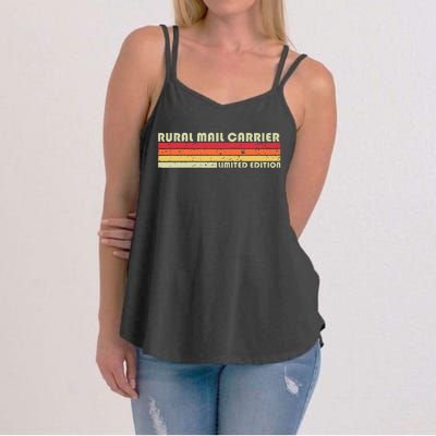 Rural Mail Carrier Funny Job Title Birthday Worker Idea Women's Strappy Tank