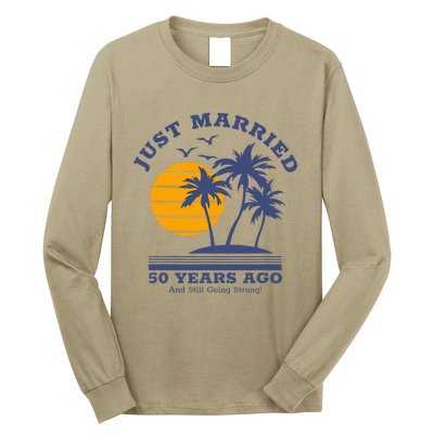 Romantic Matching Couples Golden 50th Wedding Anniversary Long Sleeve Shirt