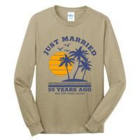 Romantic Matching Couples Golden 50th Wedding Anniversary Tall Long Sleeve T-Shirt