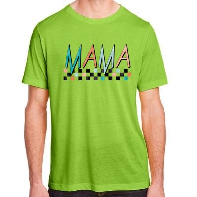 Rocker Mama Checkered Mom Mother's Day Adult ChromaSoft Performance T-Shirt