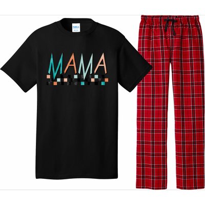 Rocker Mama Checkered Mom Mother's Day Pajama Set