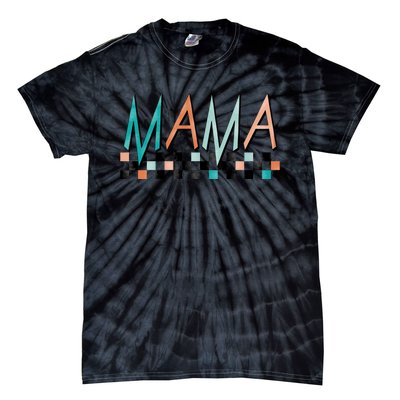 Rocker Mama Checkered Mom Mother's Day Tie-Dye T-Shirt